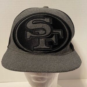 New Era San Francisco 49ers Hat Cap Black Logo‎ Wooly Snap Back NFL OSFM